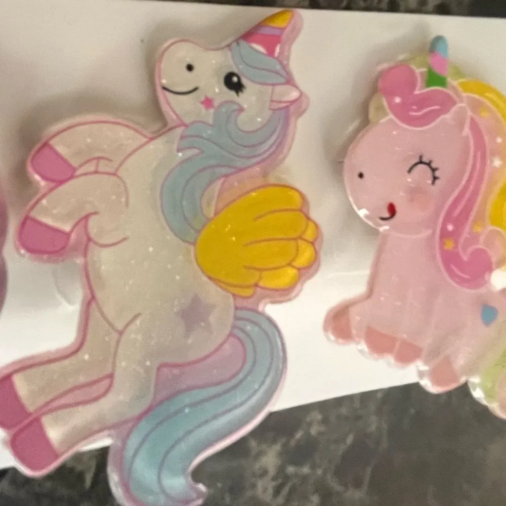 10PCS Baby Toddler Girls Hair Accessories Unicorns Colorful Patterns Hair Clips